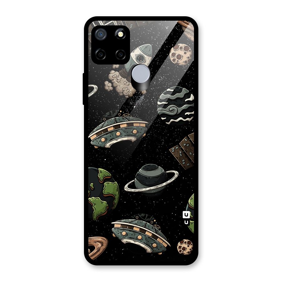 Cosmos Night Sky Anime Pattern Glass Back Case for Realme C12