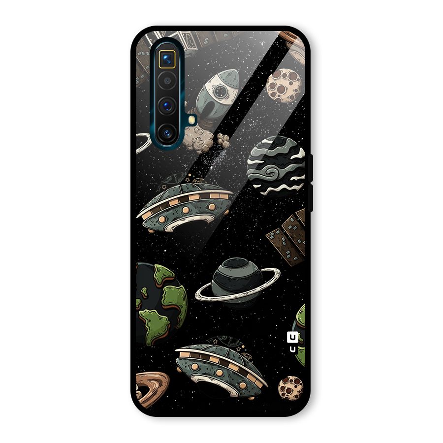 Cosmos Night Sky Anime Pattern Glass Back Case for Realme X3