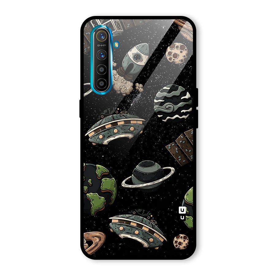Cosmos Night Sky Anime Pattern Glass Back Case for Realme XT