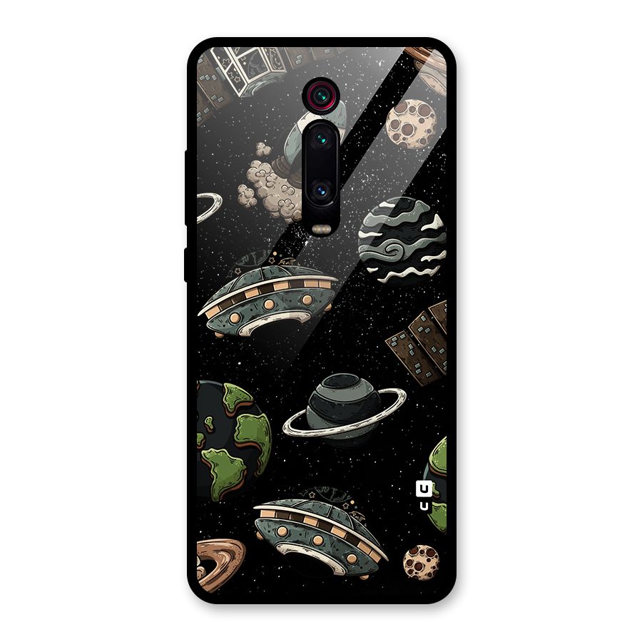 Cosmos Night Sky Anime Pattern Glass Back Case for Redmi K20
