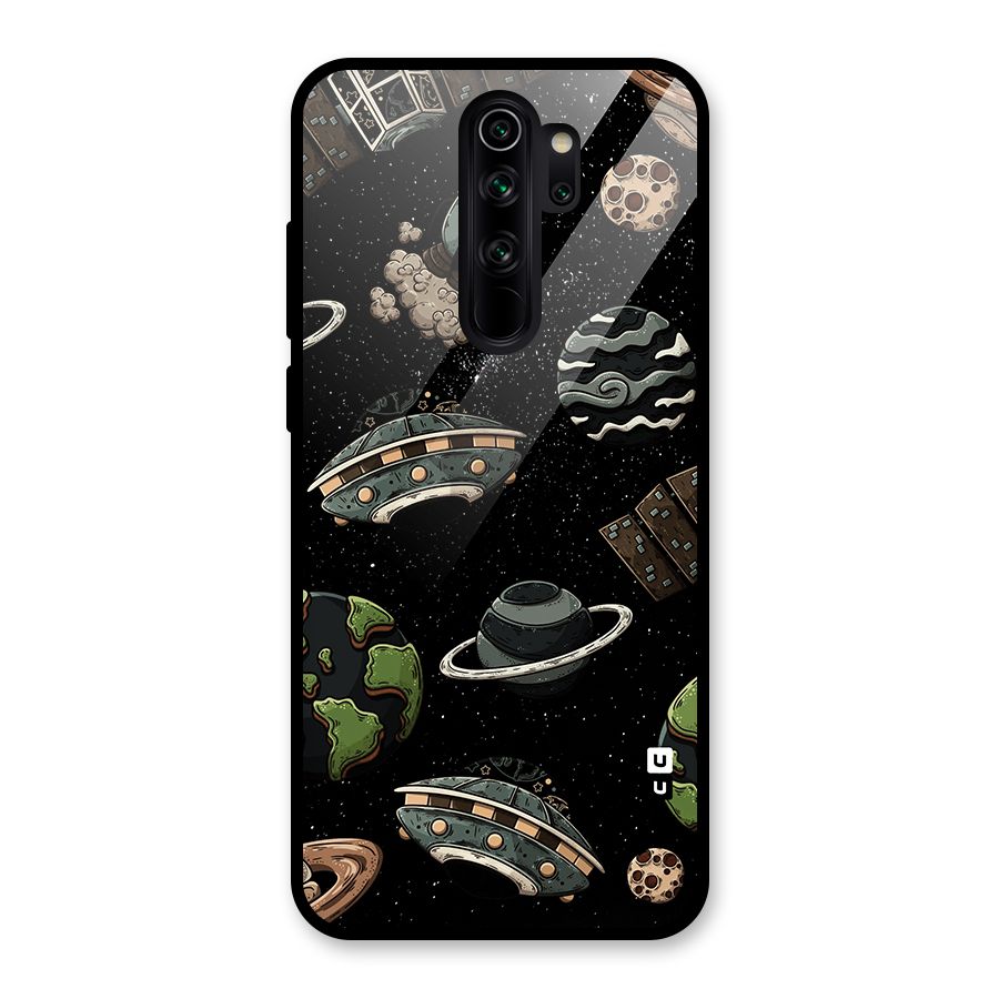 Cosmos Night Sky Anime Pattern Glass Back Case for Redmi Note 8 Pro