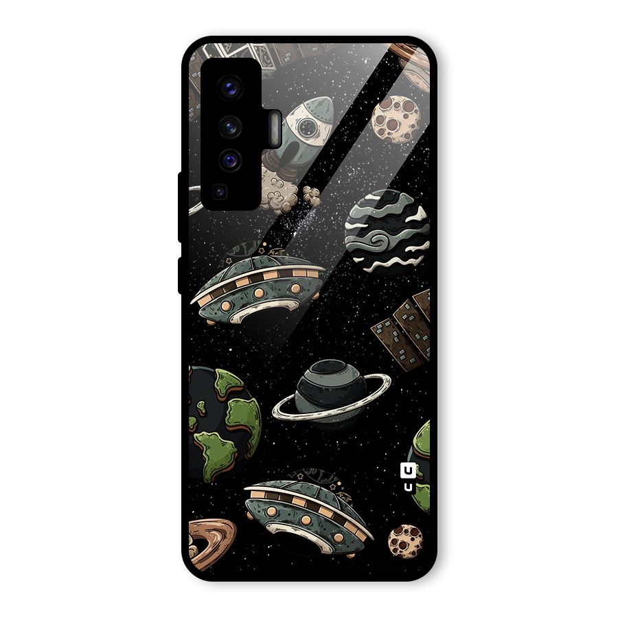 Cosmos Night Sky Anime Pattern Glass Back Case for Vivo X50