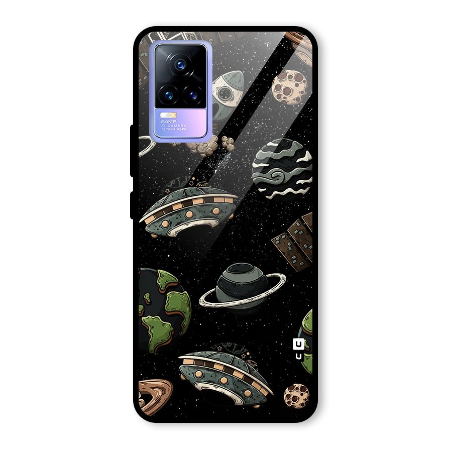 Cosmos Night Sky Anime Pattern Glass Back Case for Vivo Y73