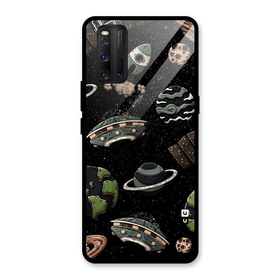 Cosmos Night Sky Anime Pattern Glass Back Case for Vivo iQOO 3