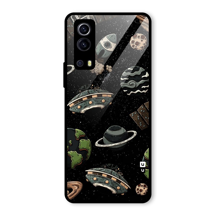Cosmos Night Sky Anime Pattern Glass Back Case for Vivo iQOO Z3