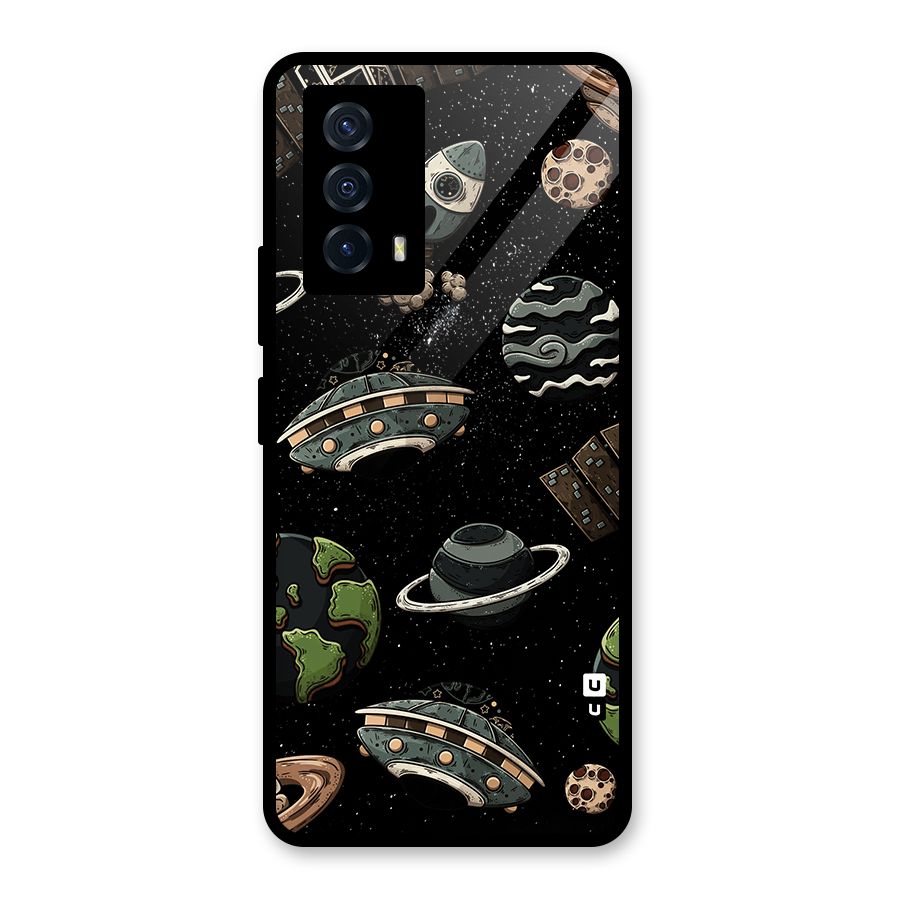 Cosmos Night Sky Anime Pattern Glass Back Case for Vivo iQOO Z5