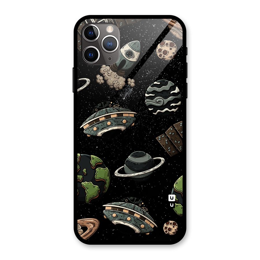 Cosmos Night Sky Anime Pattern Glass Back Case for iPhone 11 Pro Max