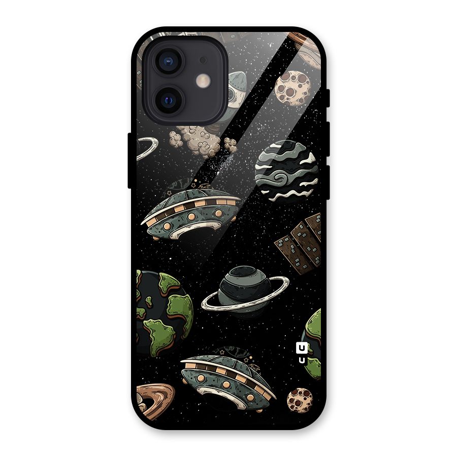 Cosmos Night Sky Anime Pattern Glass Back Case for iPhone 12