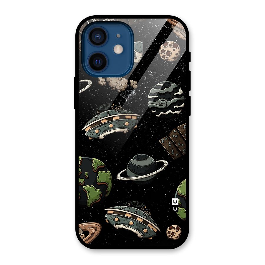 Cosmos Night Sky Anime Pattern Glass Back Case for iPhone 12 Mini