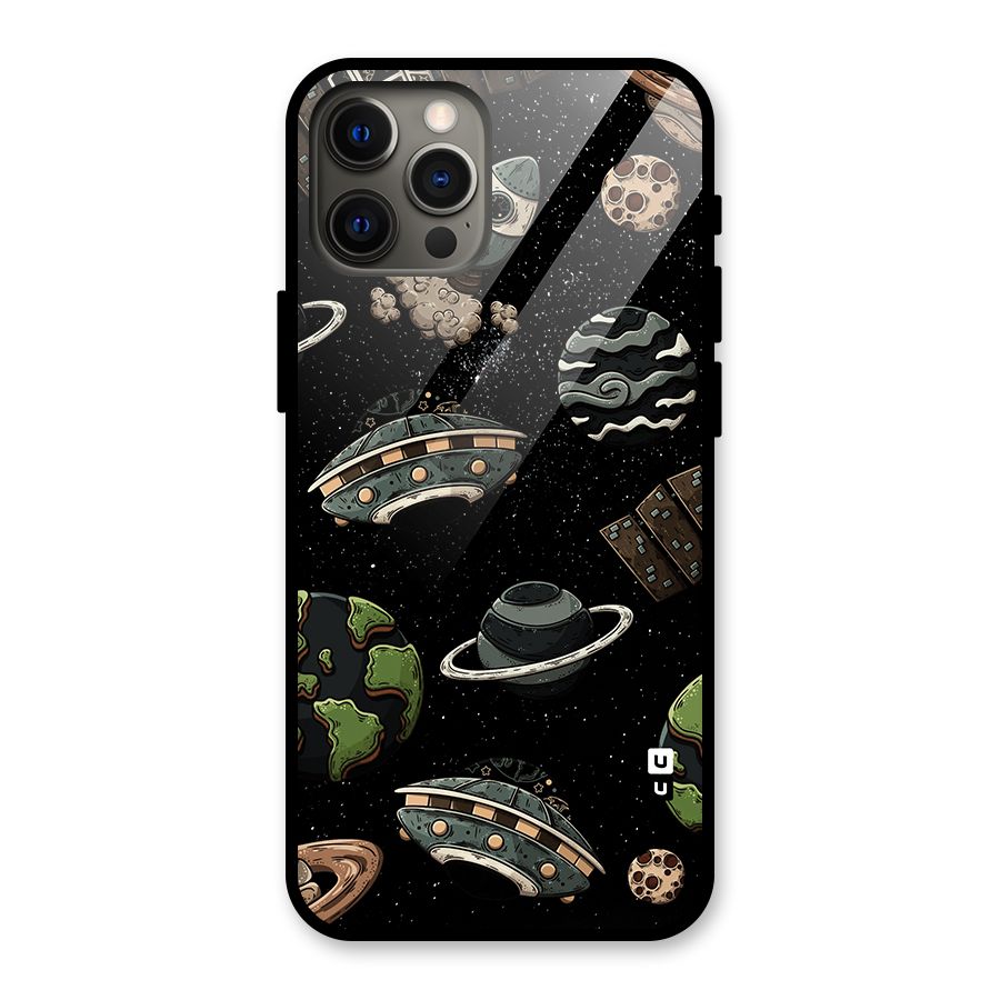 Cosmos Night Sky Anime Pattern Glass Back Case for iPhone 12 Pro Max