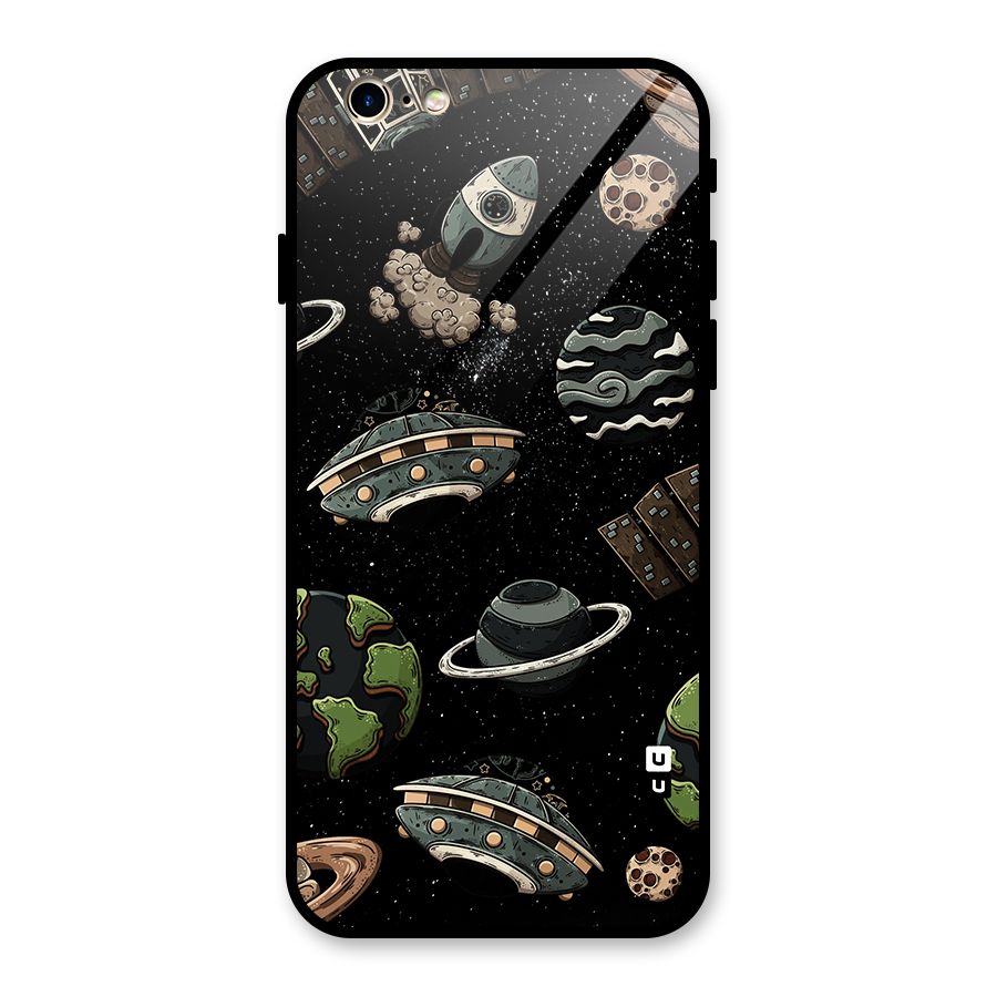 Cosmos Night Sky Anime Pattern Glass Back Case for iPhone 6 6S