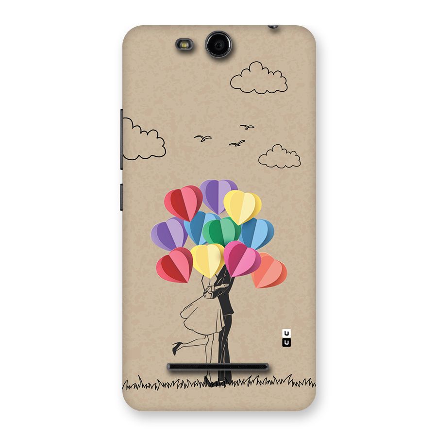 Couple With Card Baloons Back Case for Canvas Juice 3 Q392