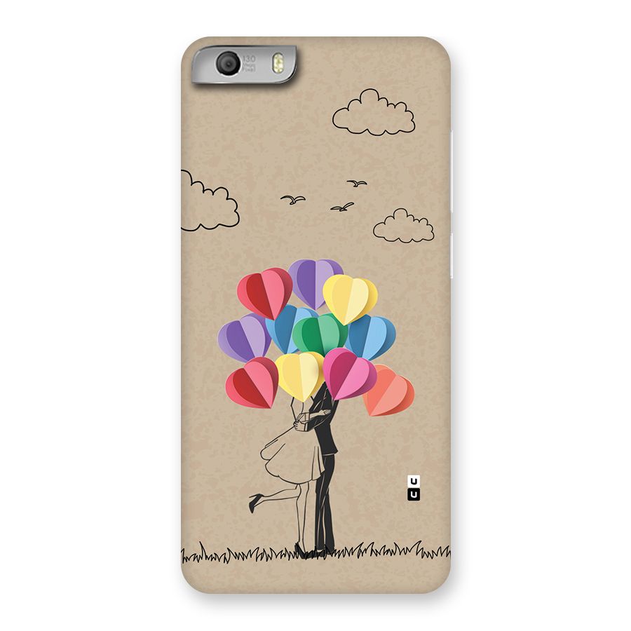 Couple With Card Baloons Back Case for Canvas Knight 2