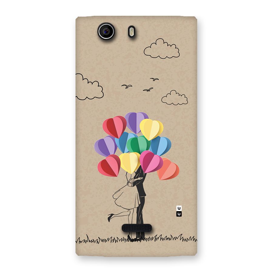 Couple With Card Baloons Back Case for Canvas Nitro 2 E311
