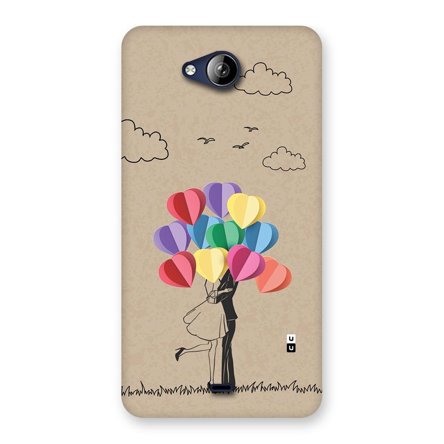Couple With Card Baloons Back Case for Canvas Play Q355