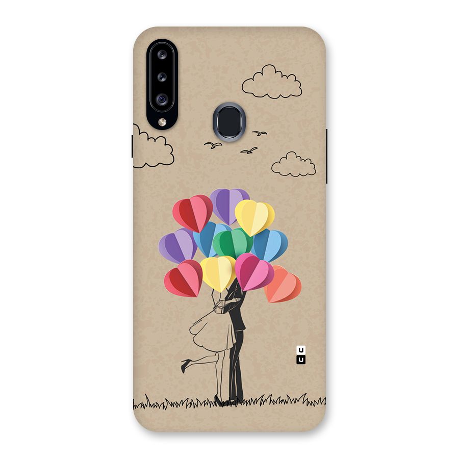 Couple With Card Baloons Back Case for Galaxy A20s