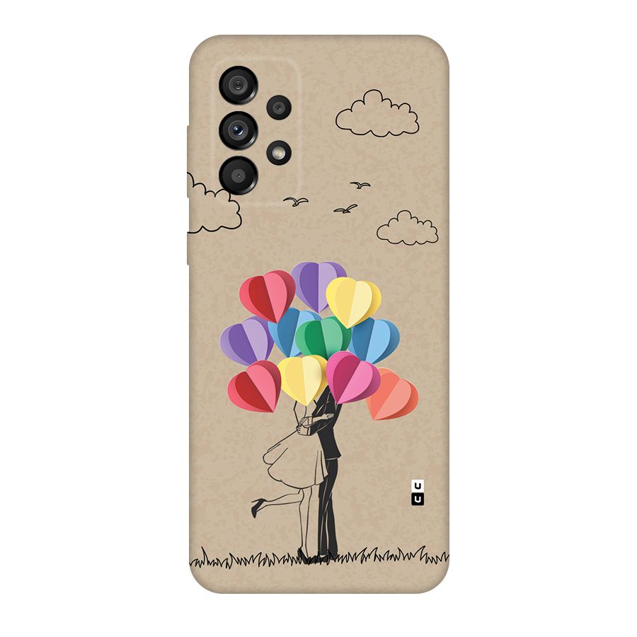 Couple With Card Baloons Back Case for Galaxy A73 5G