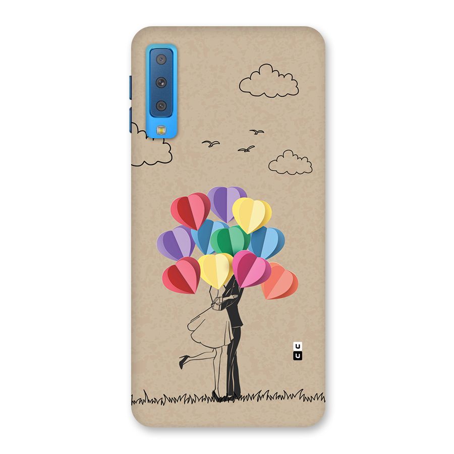 Couple With Card Baloons Back Case for Galaxy A7 (2018)