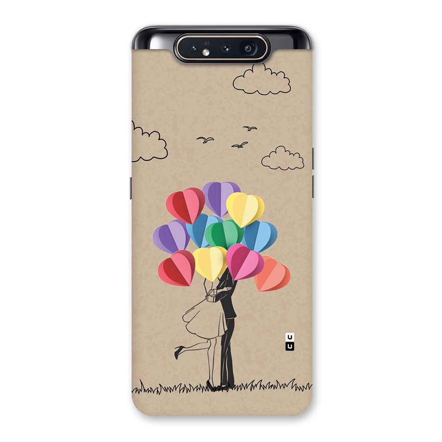 Couple With Card Baloons Back Case for Galaxy A80