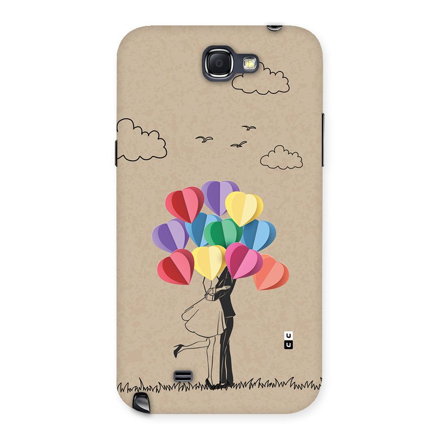 Couple With Card Baloons Back Case for Galaxy Note 2