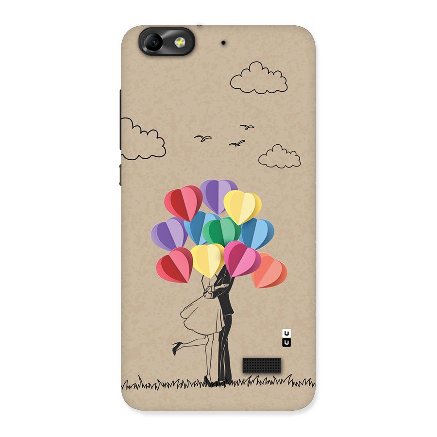 Couple With Card Baloons Back Case for Honor 4C