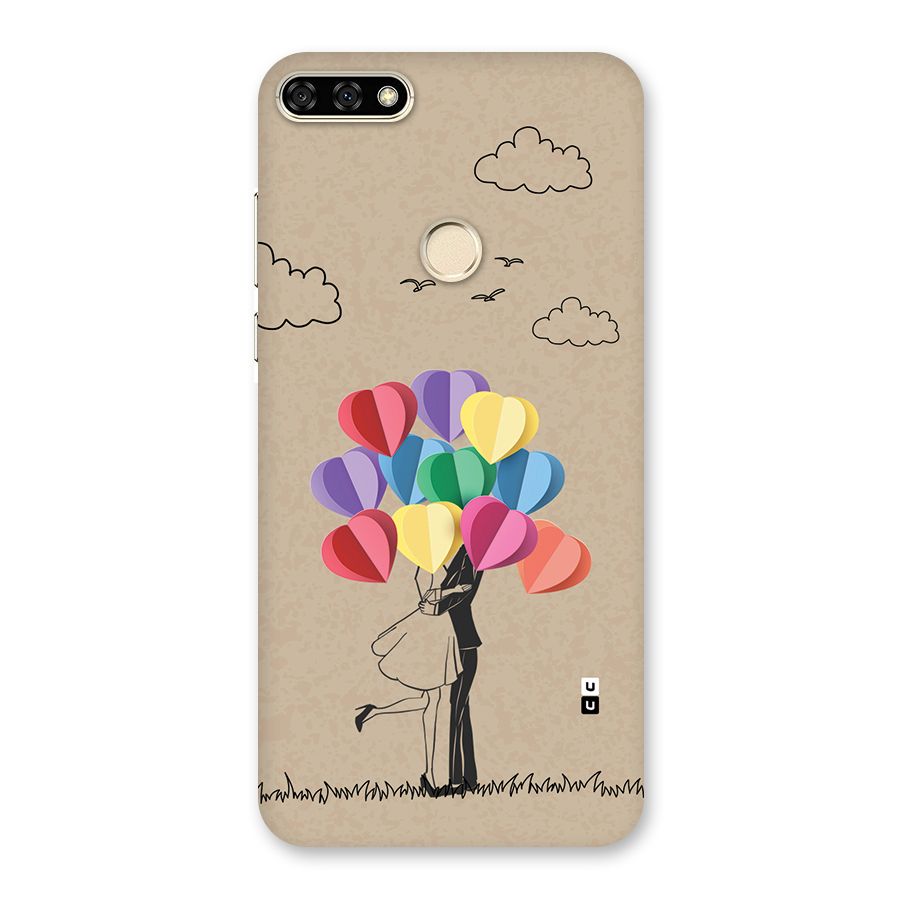 Couple With Card Baloons Back Case for Honor 7A