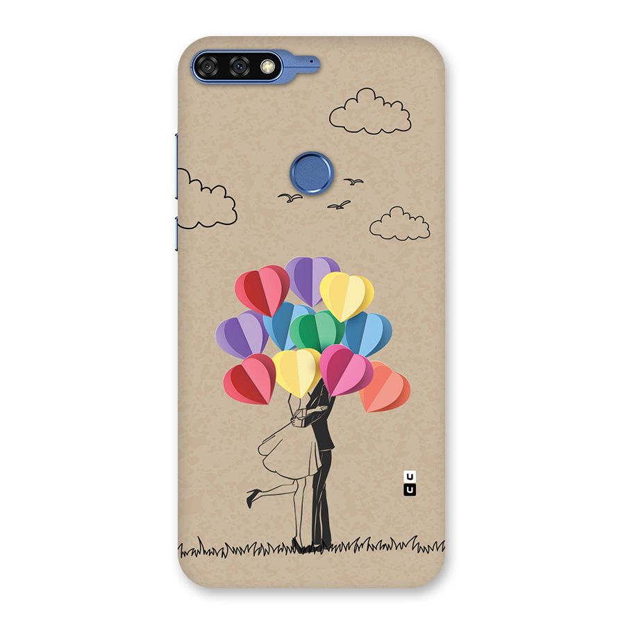 Couple With Card Baloons Back Case for Honor 7C