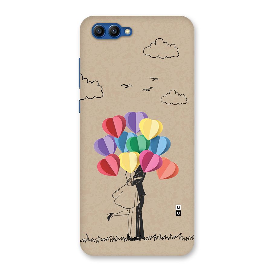 Couple With Card Baloons Back Case for Honor View 10