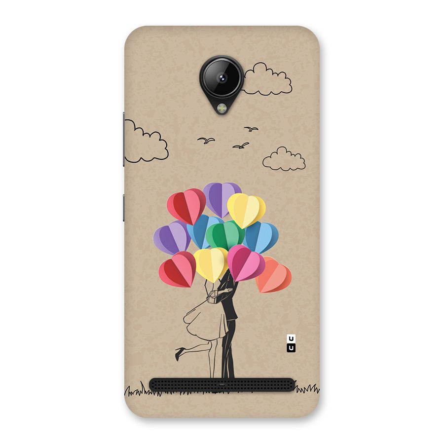 Couple With Card Baloons Back Case for Lenovo C2