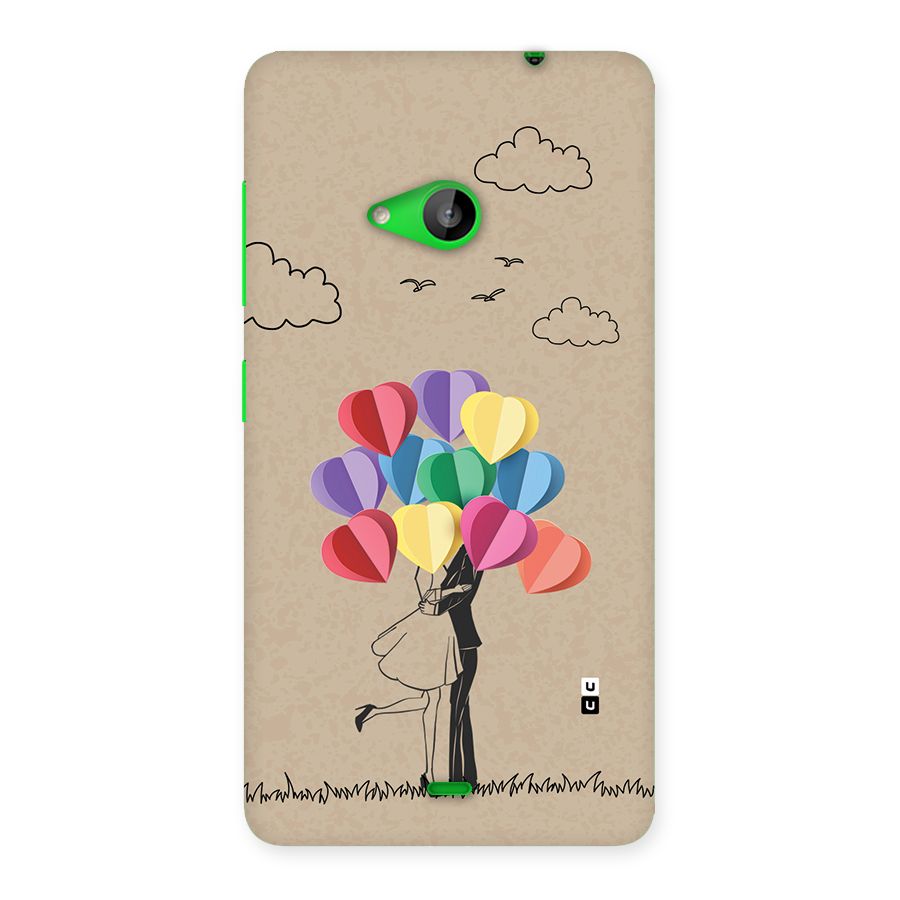 Couple With Card Baloons Back Case for Lumia 535