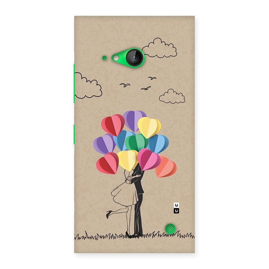 Couple With Card Baloons Back Case for Lumia 730