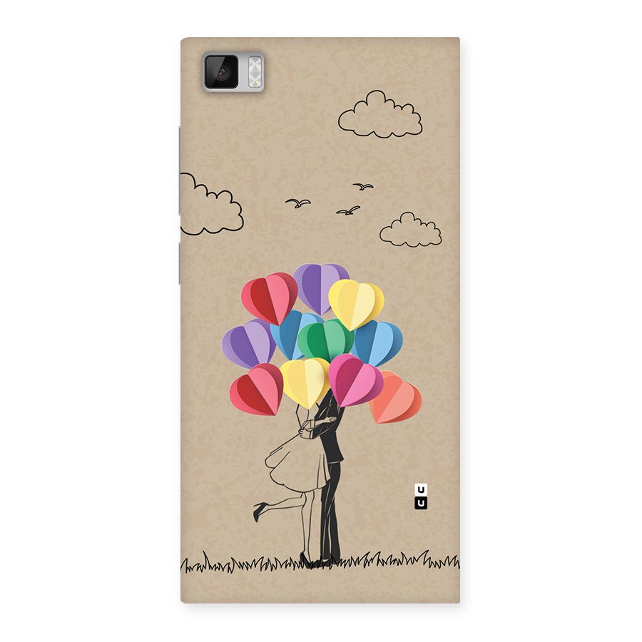 Couple With Card Baloons Back Case for Mi3