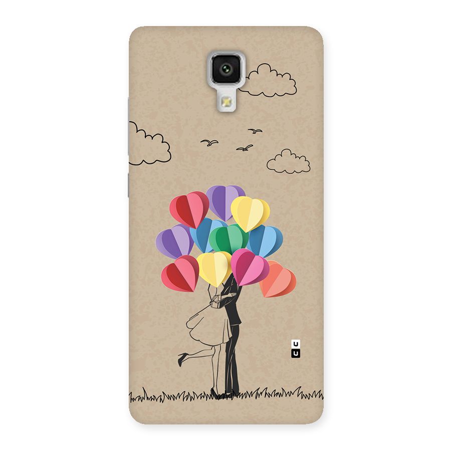 Couple With Card Baloons Back Case for Mi4
