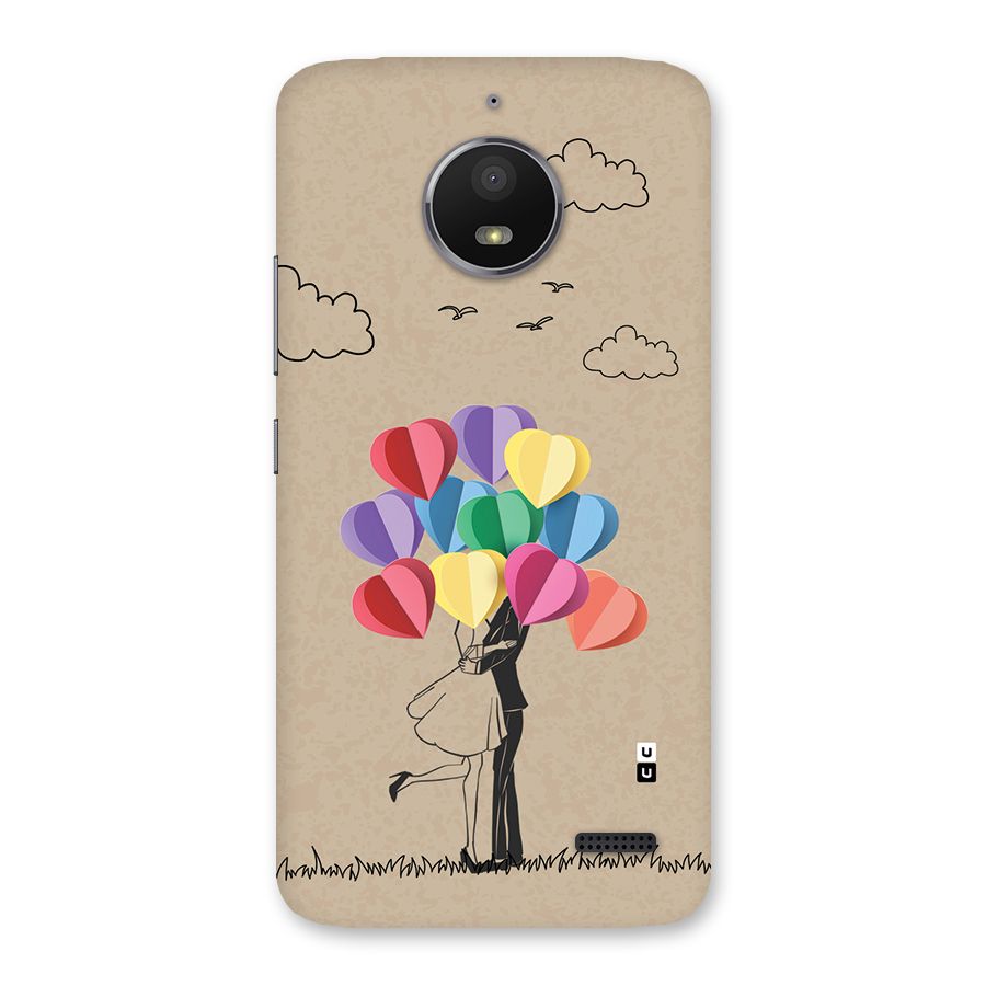 Couple With Card Baloons Back Case for Moto E4