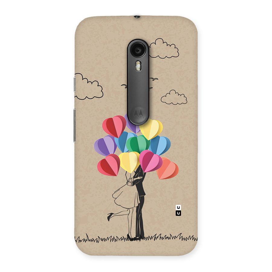 Couple With Card Baloons Back Case for Moto G3