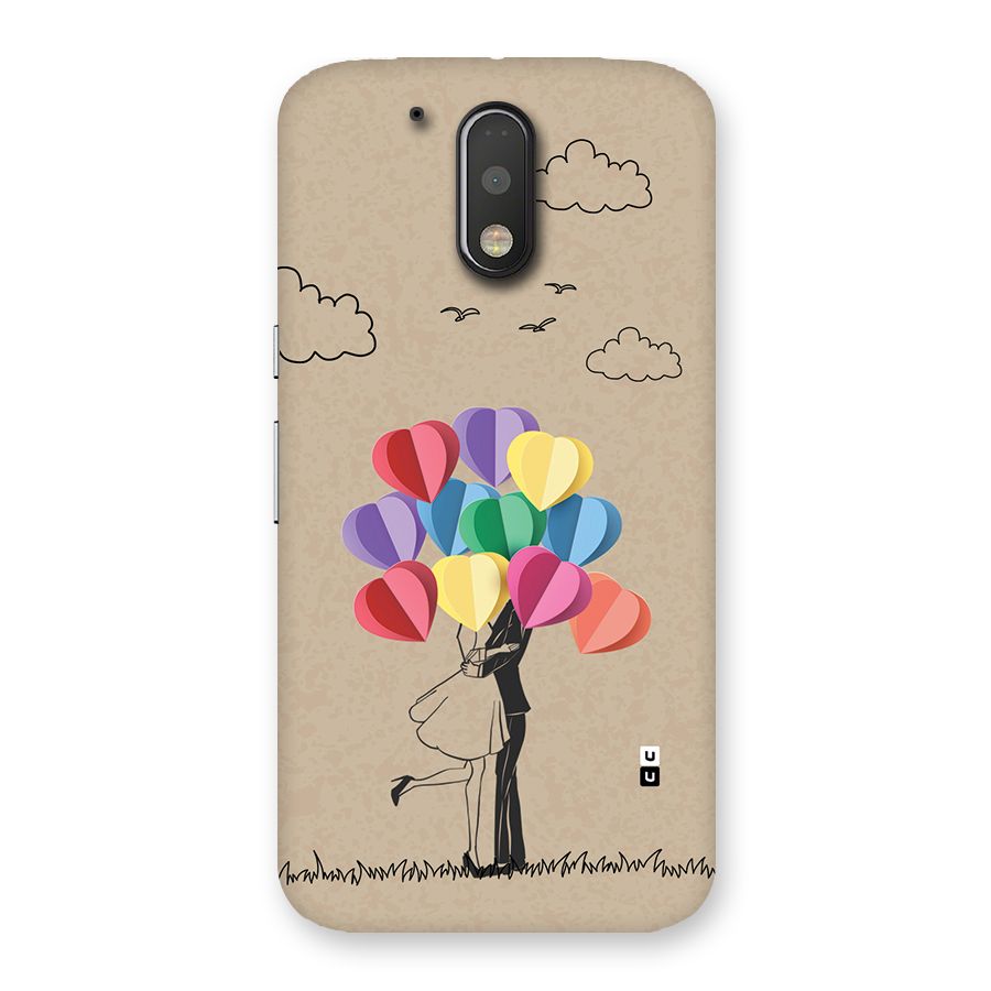 Couple With Card Baloons Back Case for Moto G4 Plus
