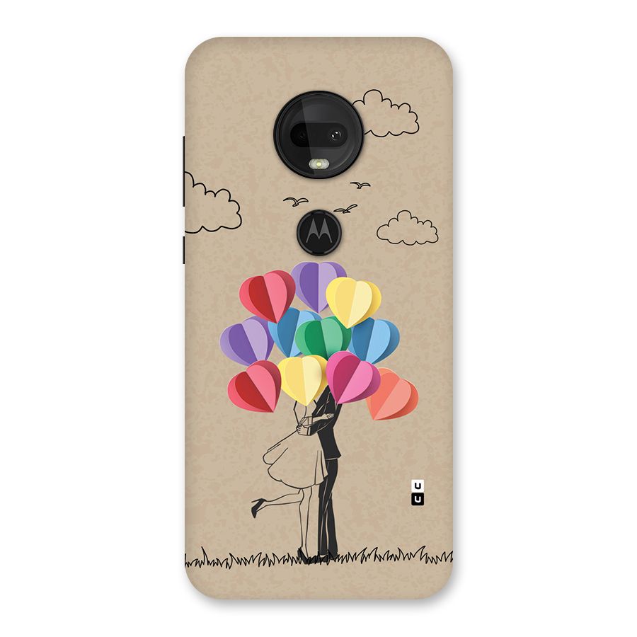Couple With Card Baloons Back Case for Moto G7