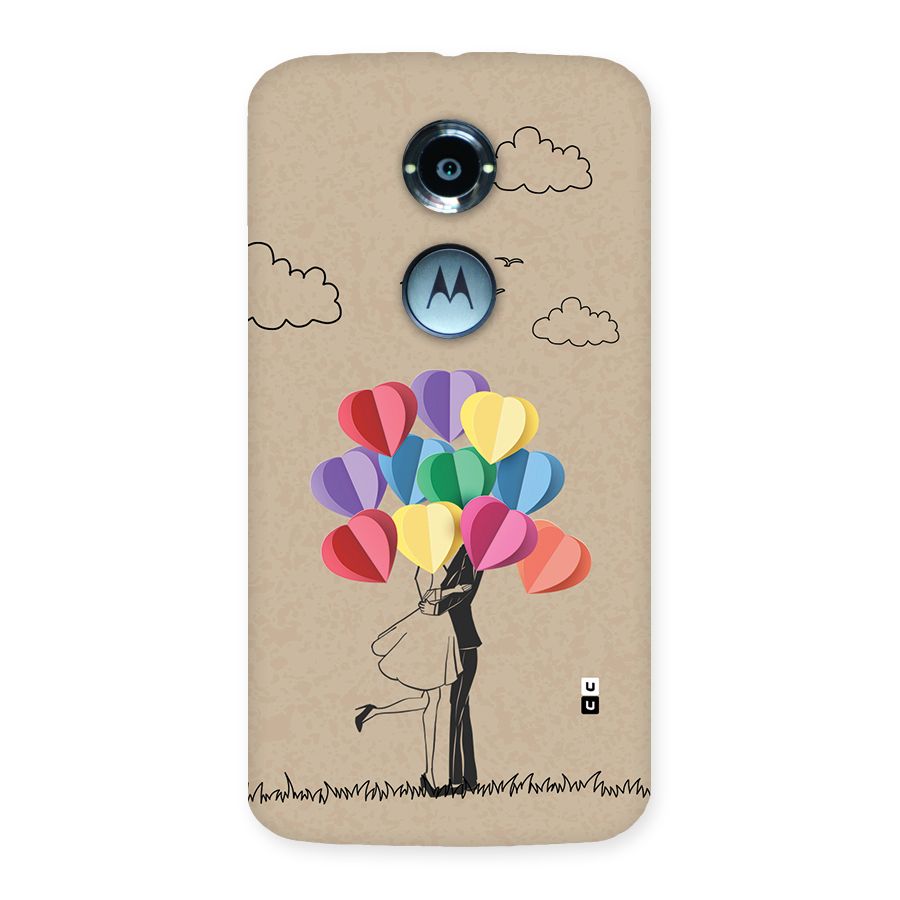 Couple With Card Baloons Back Case for Moto X2