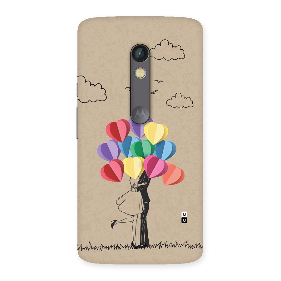 Couple With Card Baloons Back Case for Moto X Play