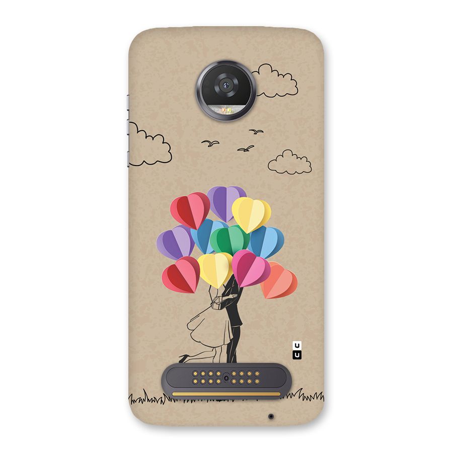 Couple With Card Baloons Back Case for Moto Z2 Play