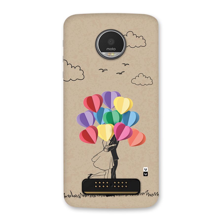 Couple With Card Baloons Back Case for Moto Z Play