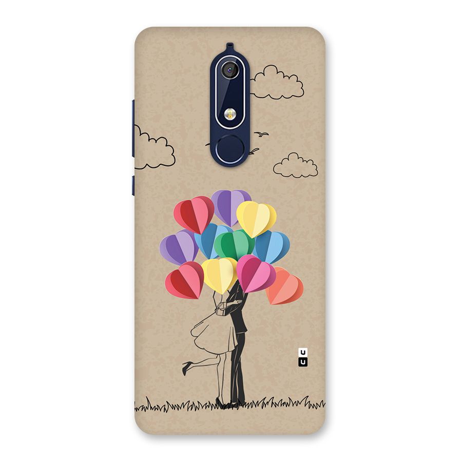 Couple With Card Baloons Back Case for Nokia 5.1