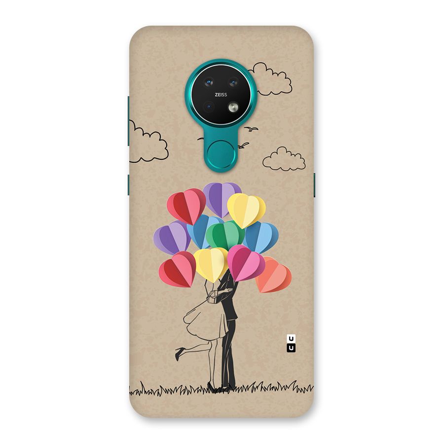 Couple With Card Baloons Back Case for Nokia 7.2