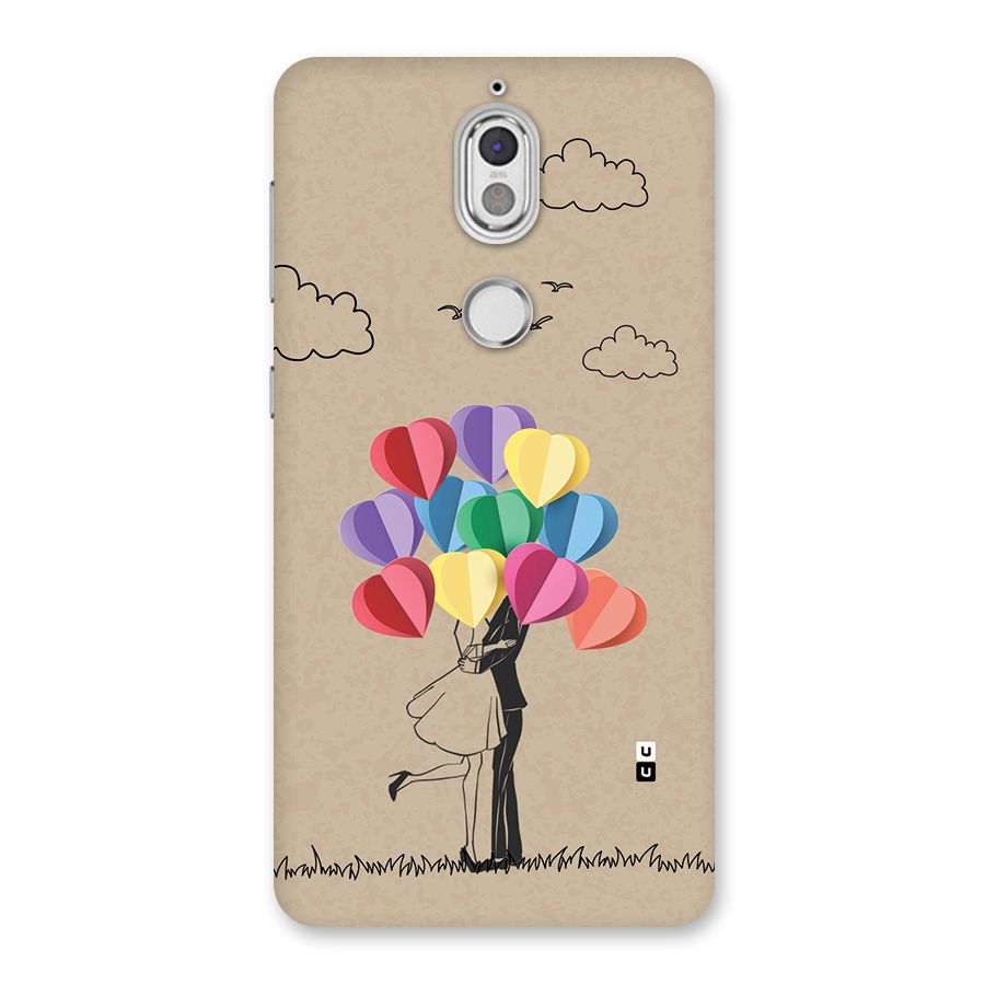 Couple With Card Baloons Back Case for Nokia 7