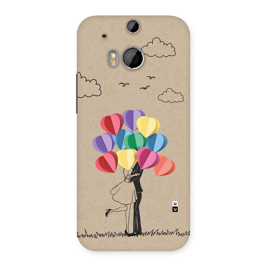 Couple With Card Baloons Back Case for One M8