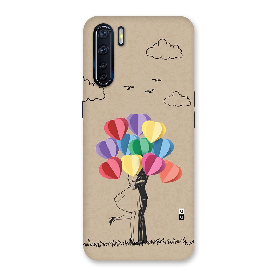 Couple With Card Baloons Back Case for Oppo F15