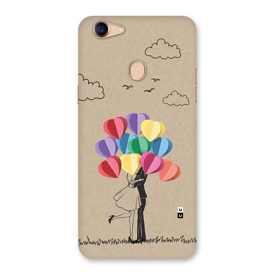 Couple With Card Baloons Back Case for Oppo F5