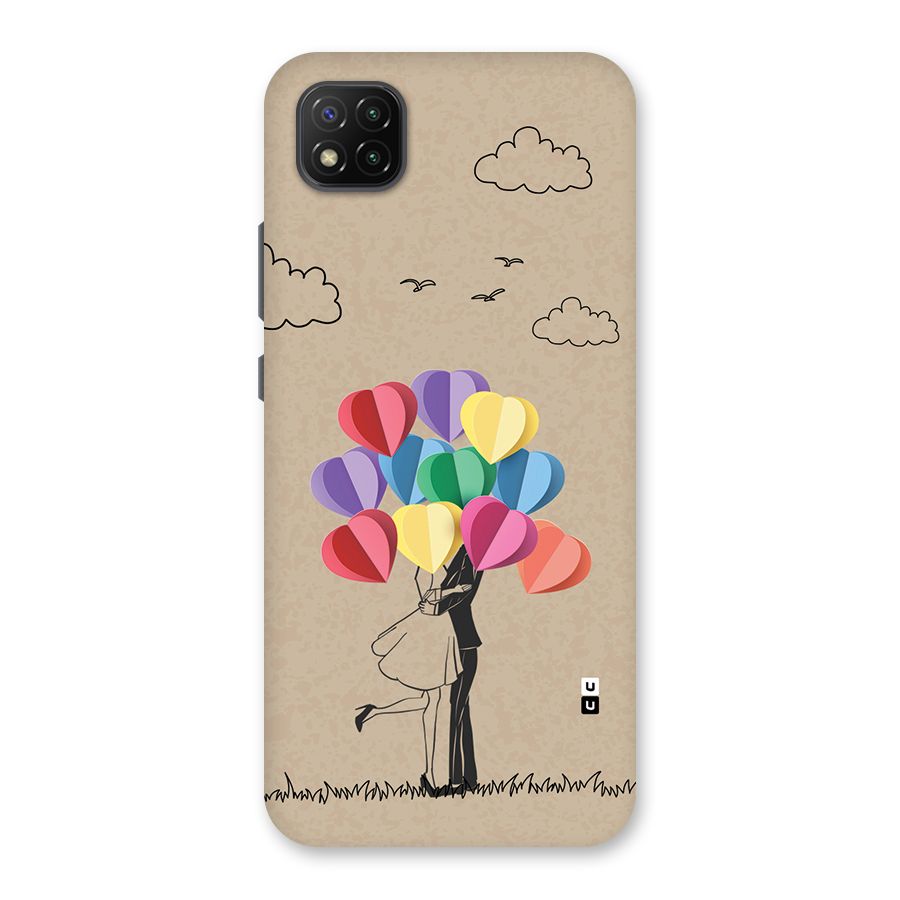 Couple With Card Baloons Back Case for Poco C3