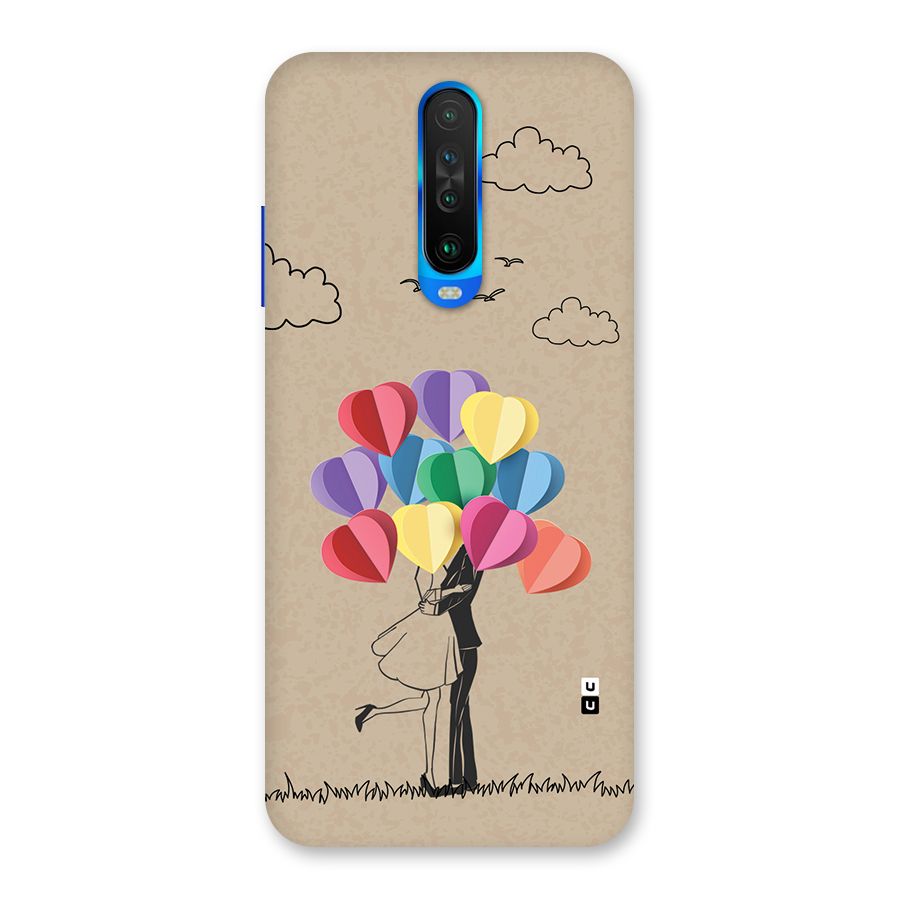Couple With Card Baloons Back Case for Poco X2