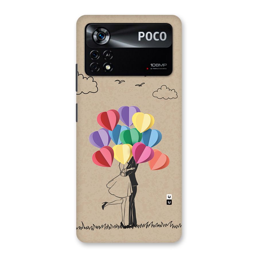 Couple With Card Baloons Back Case for Poco X4 Pro 5G